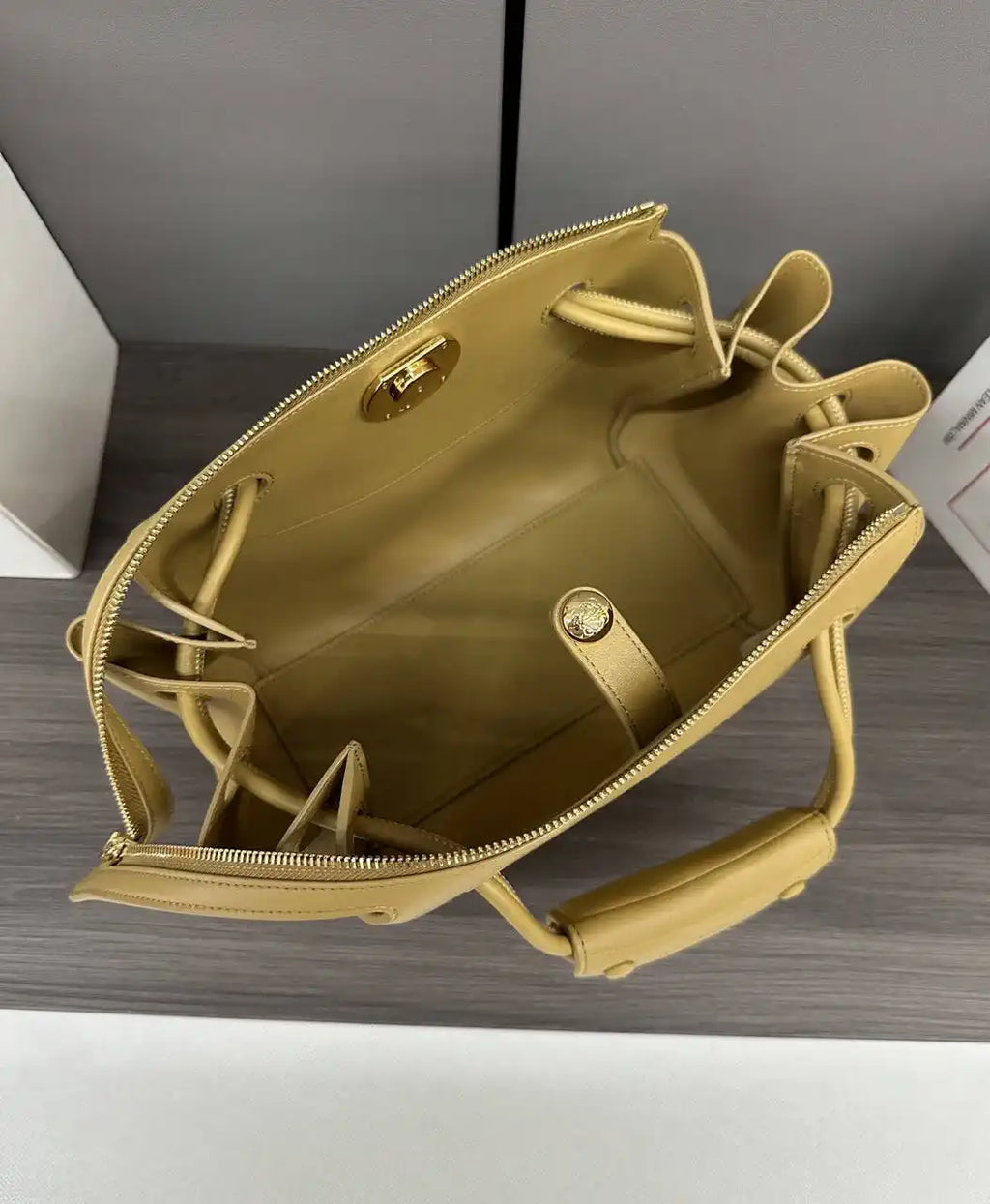 Loewe Small Madrid bag in supple calfskin AANBAB2X01 Yellow