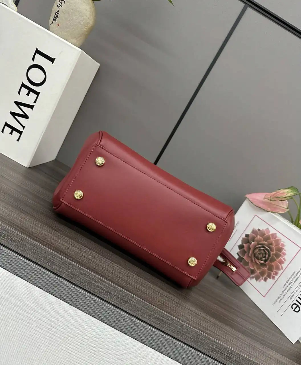 Loewe Small Madrid bag in supple calfskin AANBAB2X01 Red