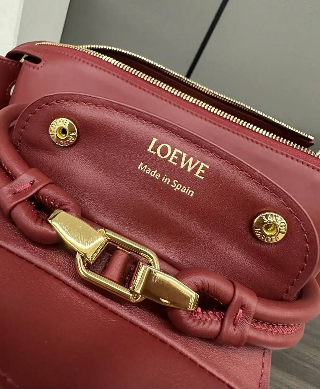 Loewe Small Madrid bag in supple calfskin AANBAB2X01 Red