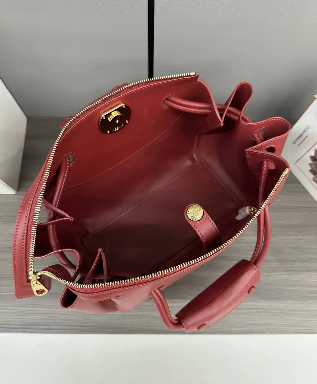 Loewe Small Madrid bag in supple calfskin AANBAB2X01 Red