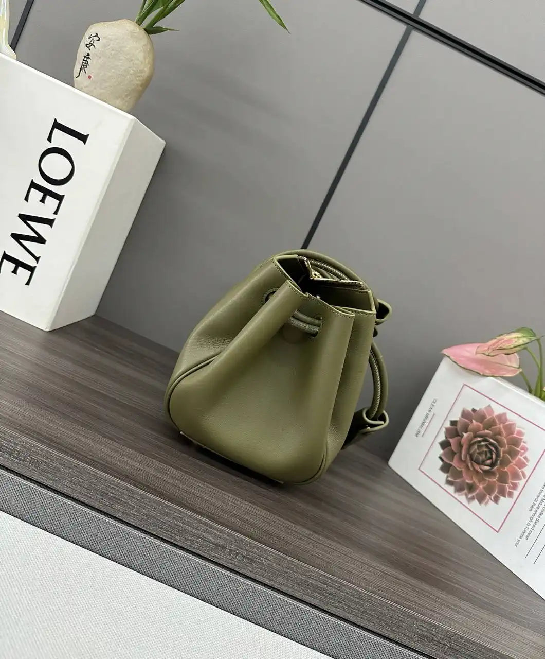 Loewe Small Madrid bag in supple calfskin AANBAB2X01 Green