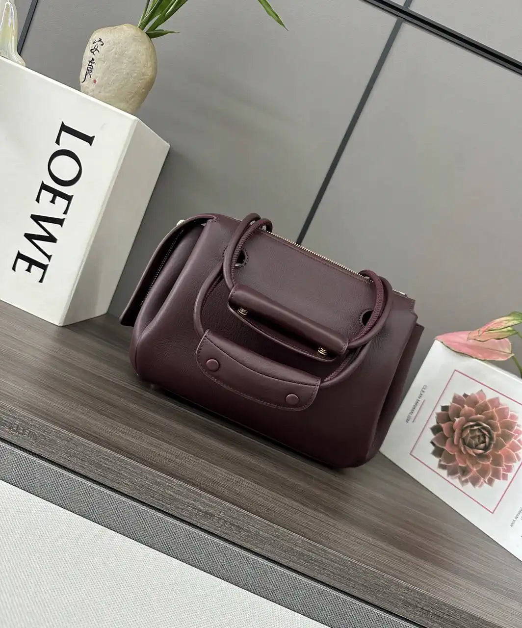 Loewe Small Madrid bag in supple calfskin AANBAB2X01 Dark Brown