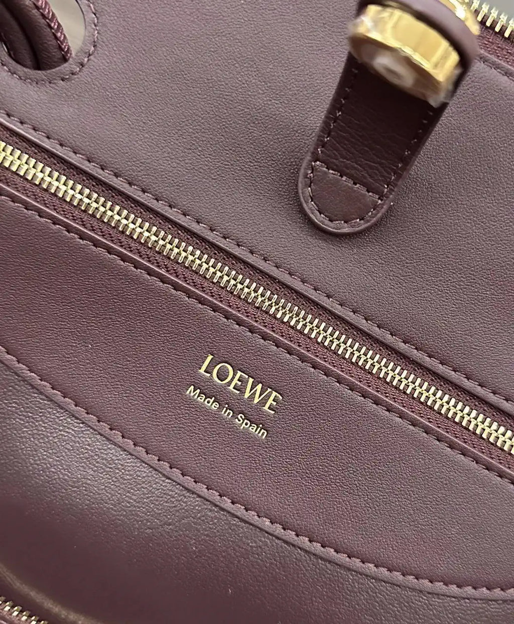 Loewe Small Madrid bag in supple calfskin AANBAB2X01 Dark Brown