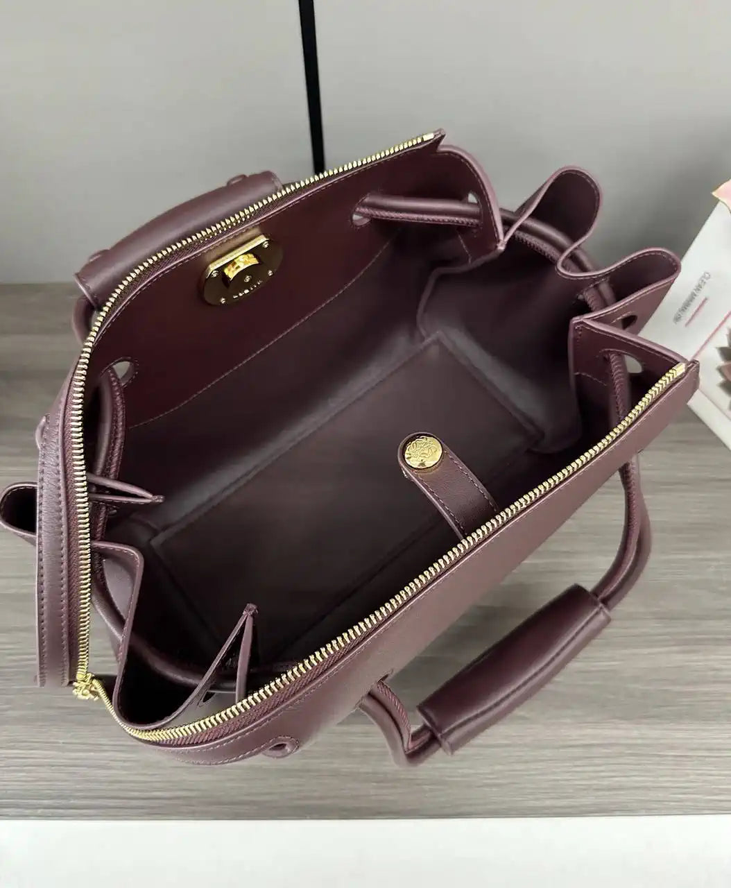 Loewe Small Madrid bag in supple calfskin AANBAB2X01 Dark Brown