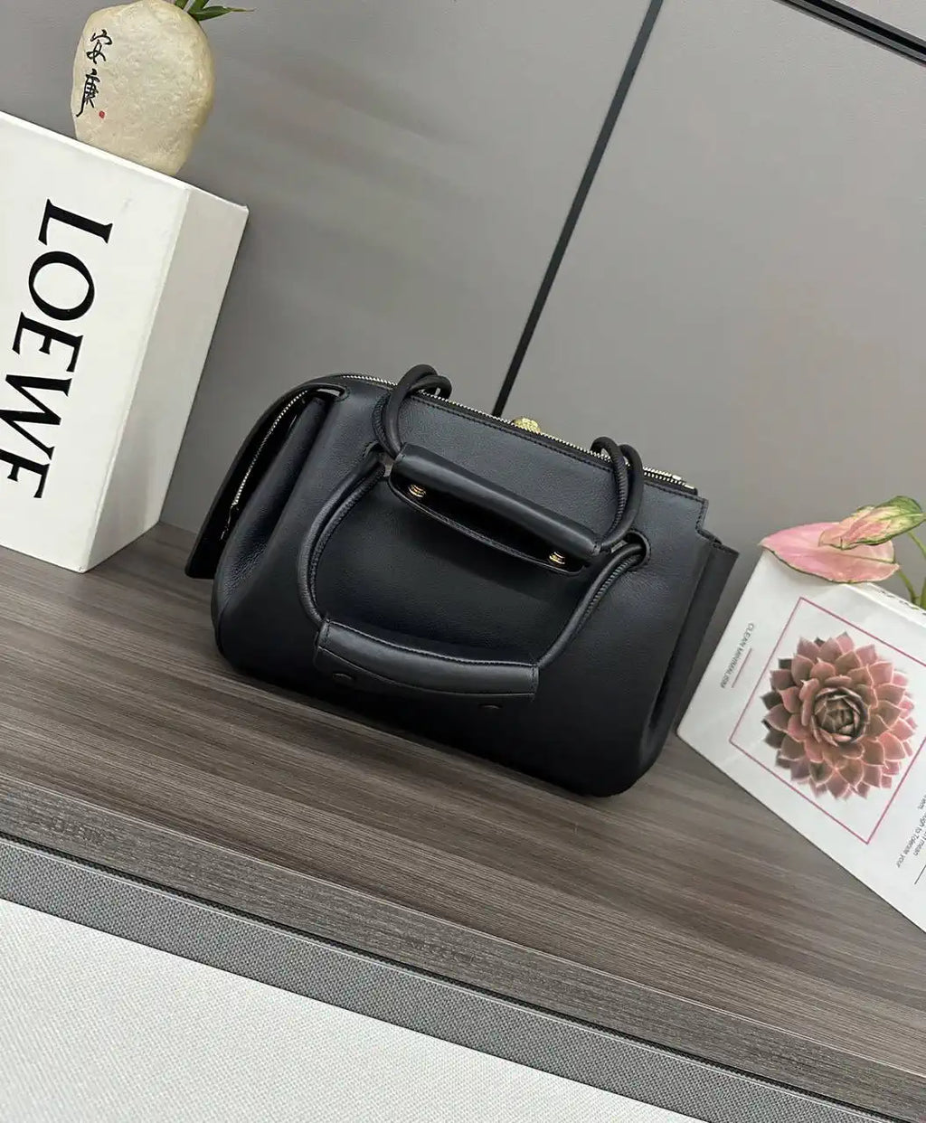 Loewe Small Madrid bag in supple calfskin AANBAB2X01 Black