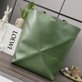 Loewe XL Puzzle Fold tote in shiny calfskin B933Q18X01 Green