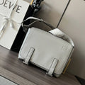 Loewe XS Military messenger bag in supple smooth calfskin and jacquard B553A72X27 Gray