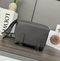 Loewe XS Military messenger bag in supple smooth calfskin and jacquard B553A72X27 Dark Gray