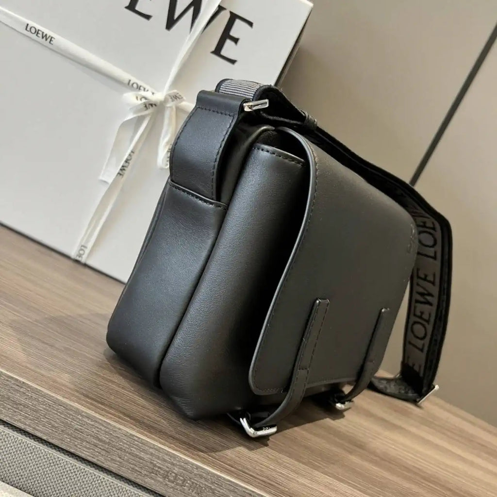 Loewe XS Military messenger bag in supple smooth calfskin and jacquard B553A72X27