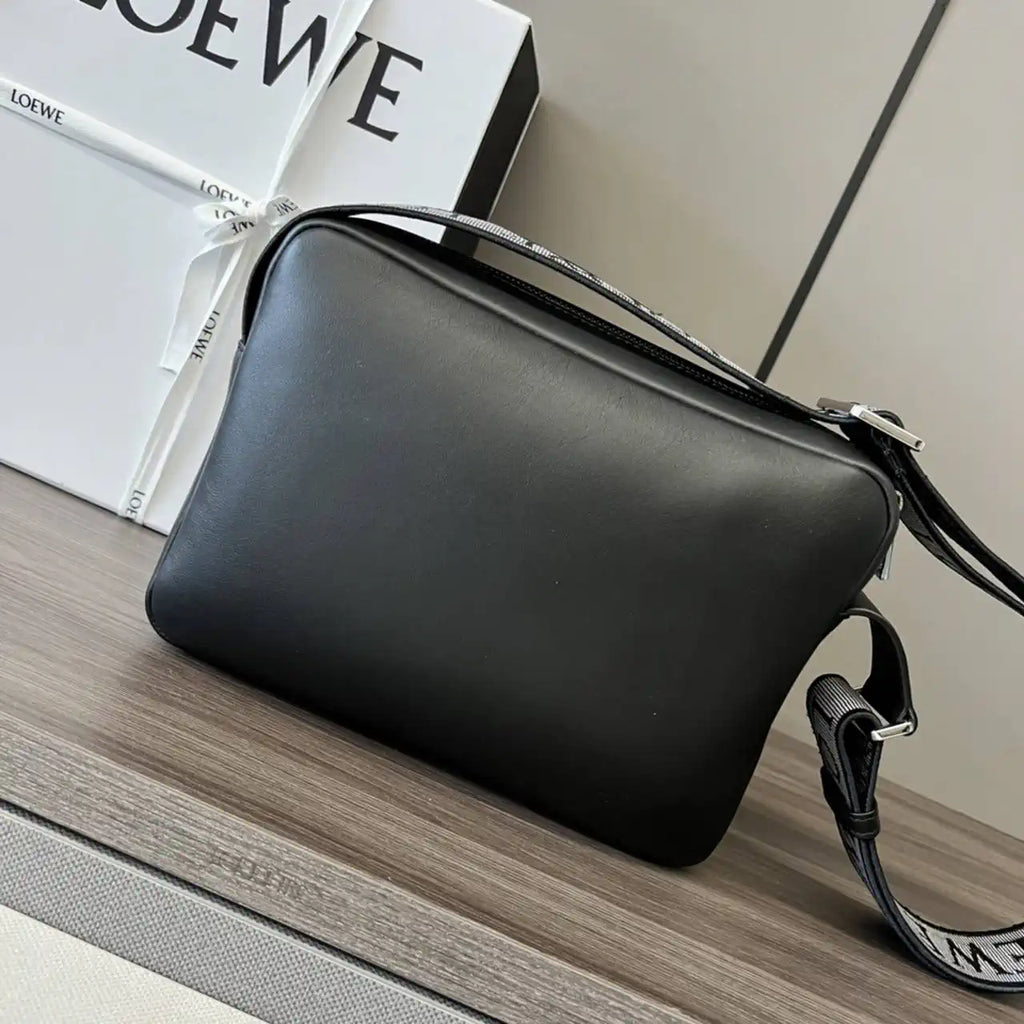 Loewe XS Military messenger bag in supple smooth calfskin and jacquard B553A72X27