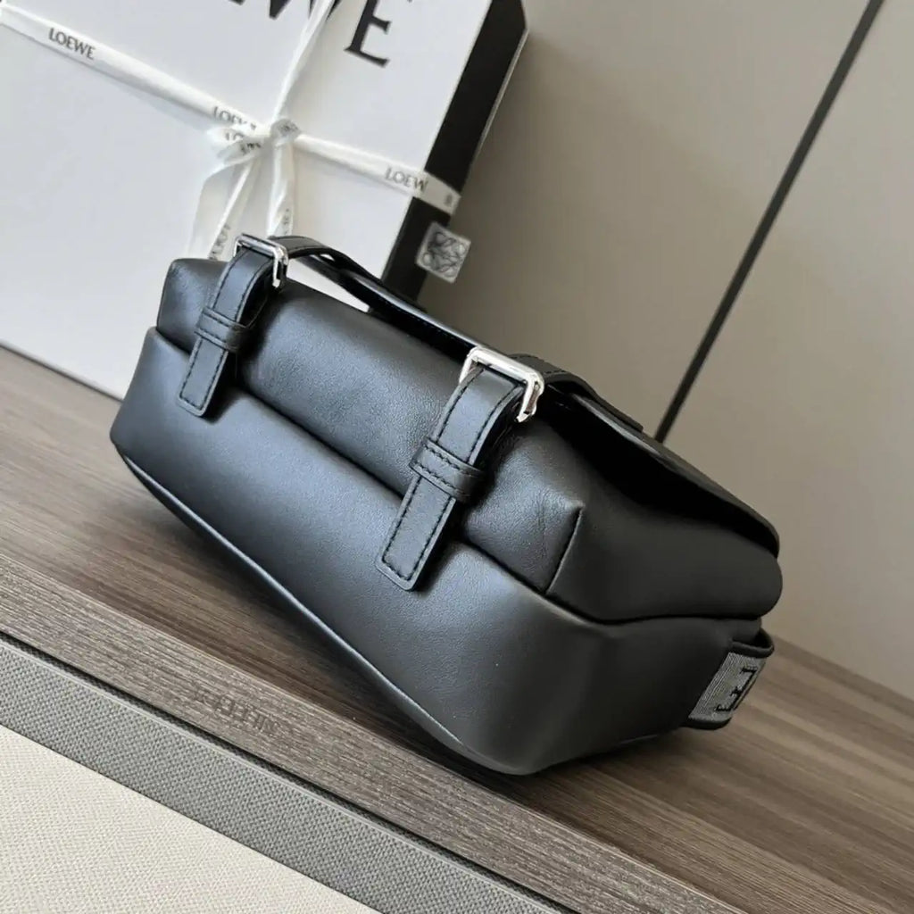 Loewe XS Military messenger bag in supple smooth calfskin and jacquard B553A72X27