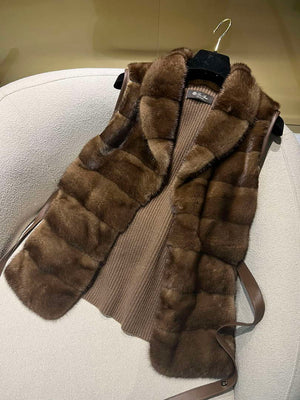 Loro Piana Copenhagen Mink Cashmere Vest L90092 - S - View 4