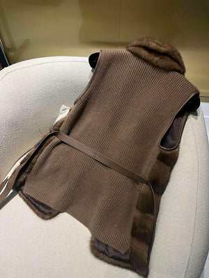 Loro Piana Copenhagen Mink Cashmere Vest L90092 - S - View 7