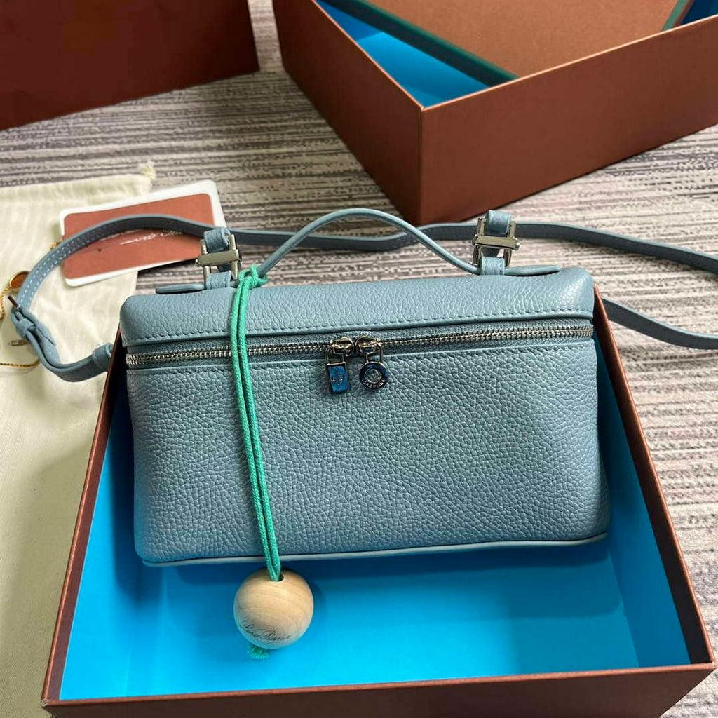 Loro Piana FAI8393 Extra Pocket Pouch L19 Light blue