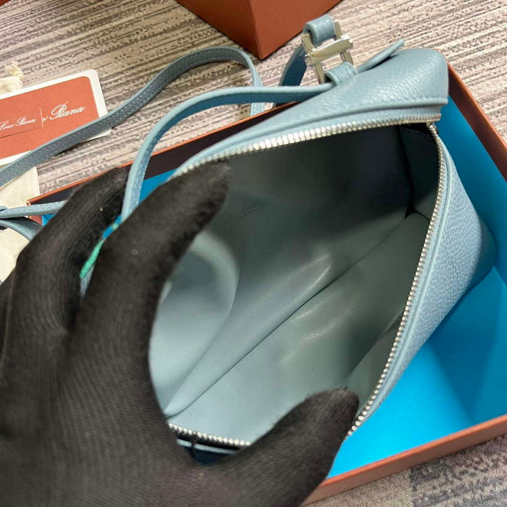 Loro Piana FAI8393 Extra Pocket Pouch L19 Light blue