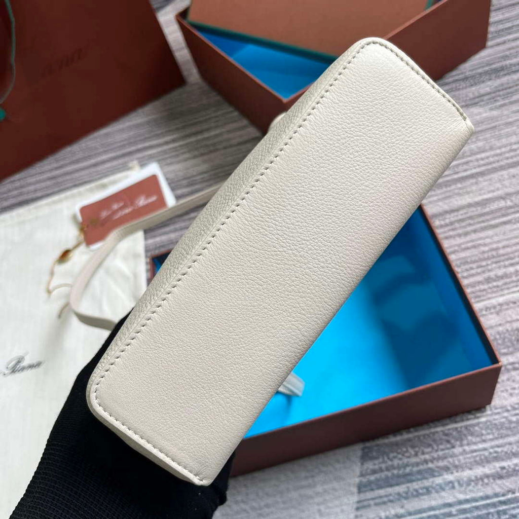 Loro Piana FAI8393 Extra Pocket Pouch L19 White