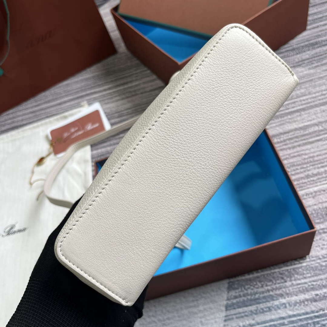 Loro Piana FAI8393 Extra Pocket Pouch L19 White