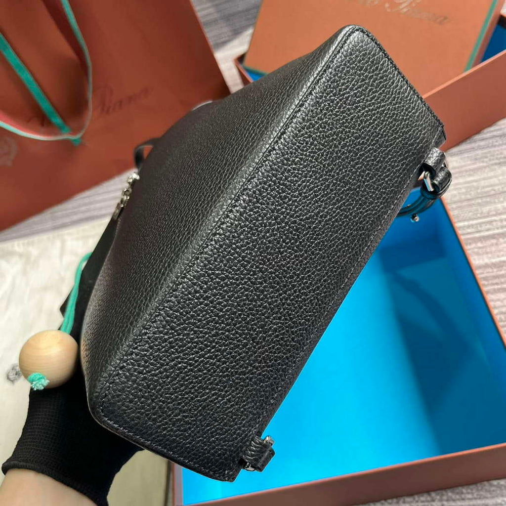 Loro Piana FAM6491 Extra Pocket Backpack L23.5 Black