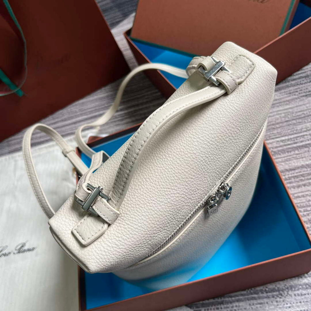 Loro Piana FAM6491 Extra Pocket Backpack L23.5 White