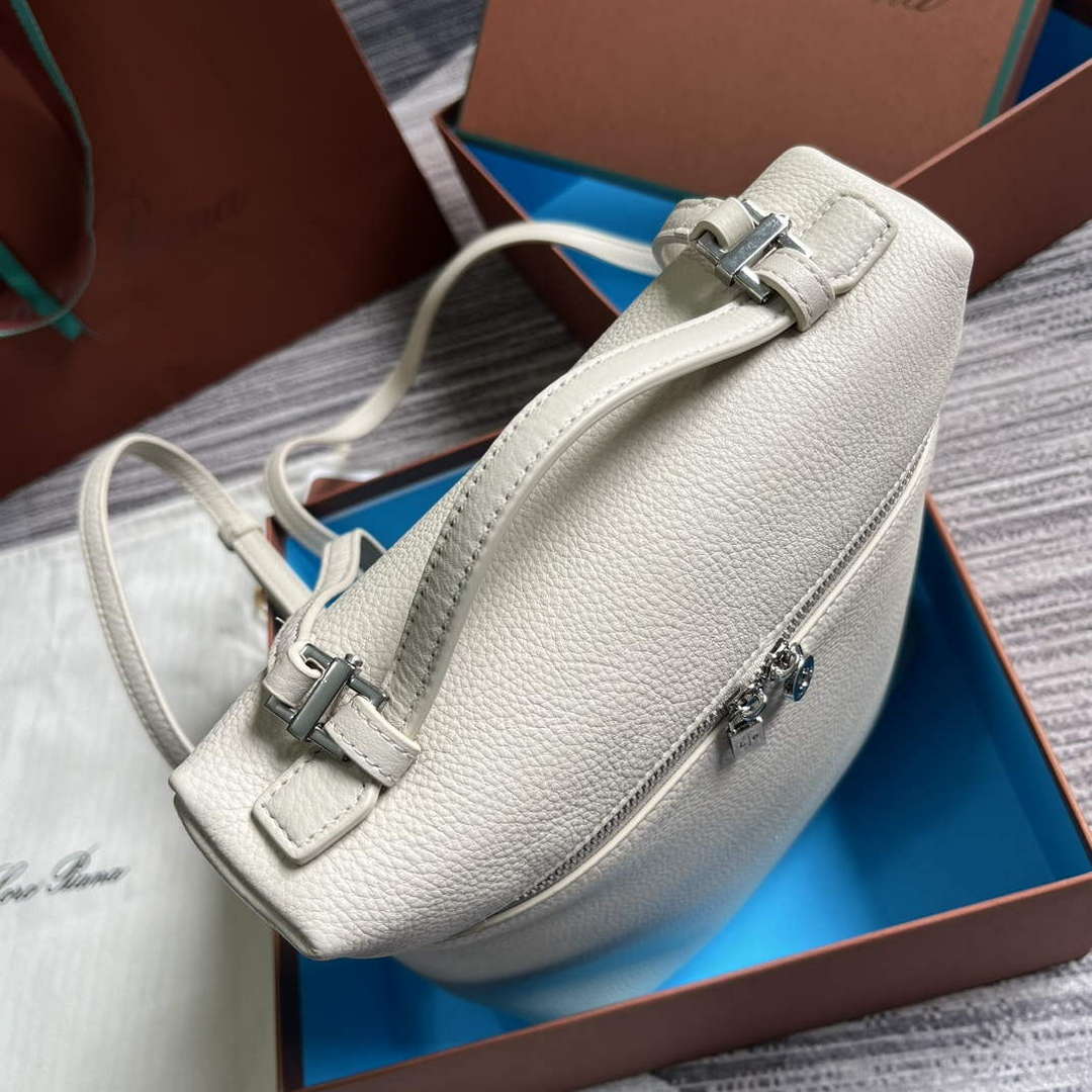 Loro Piana FAM6491 Extra Pocket Backpack L23.5 White