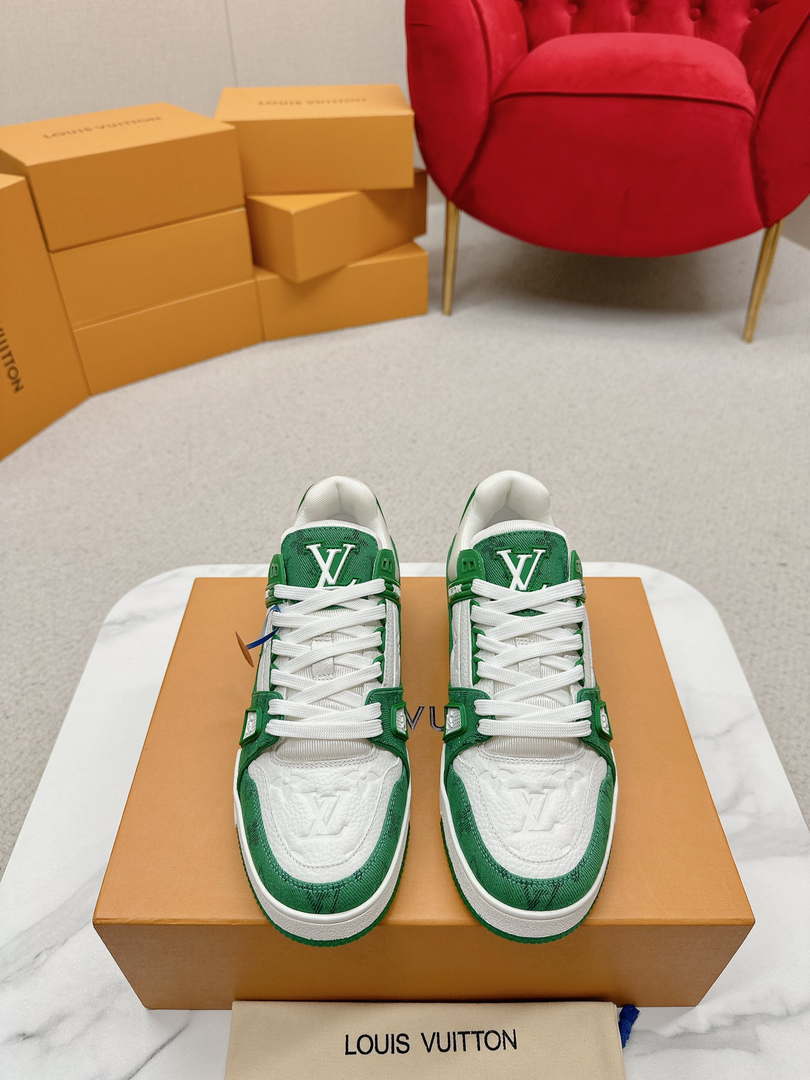 Louis Vuitton 1A9JG2 Men Women's LV Trainer Sneaker L62483 - Fmale-Euro 35=US 4 - View 1