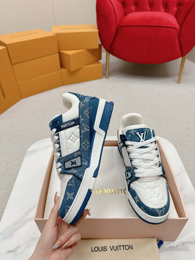 Louis Vuitton 1A9JG2 Men Women's LV Trainer Sneaker L62485