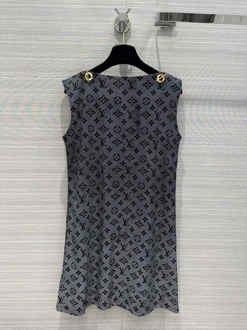 Louis Vuitton 1ABCBS Inverted Mahina Monogram Chain Shoulder T-Shirt Dress L33560