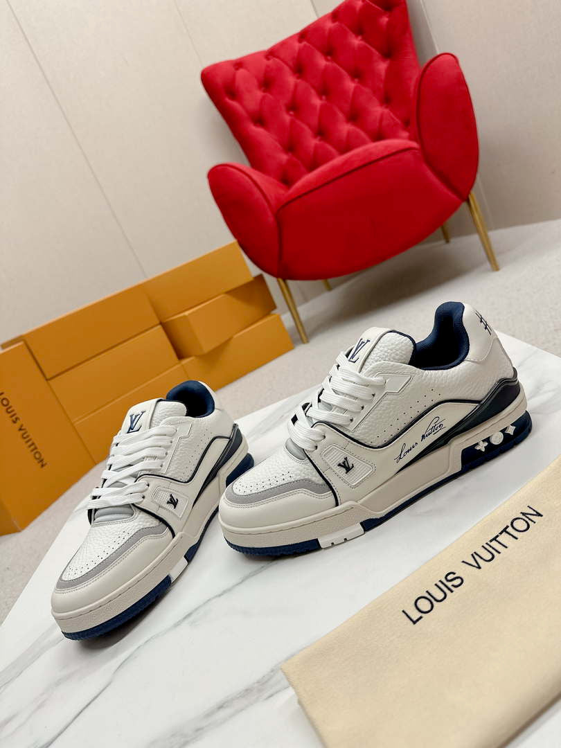 Louis Vuitton 1ABFAF Men Women's LV Trainer Sneaker L62458