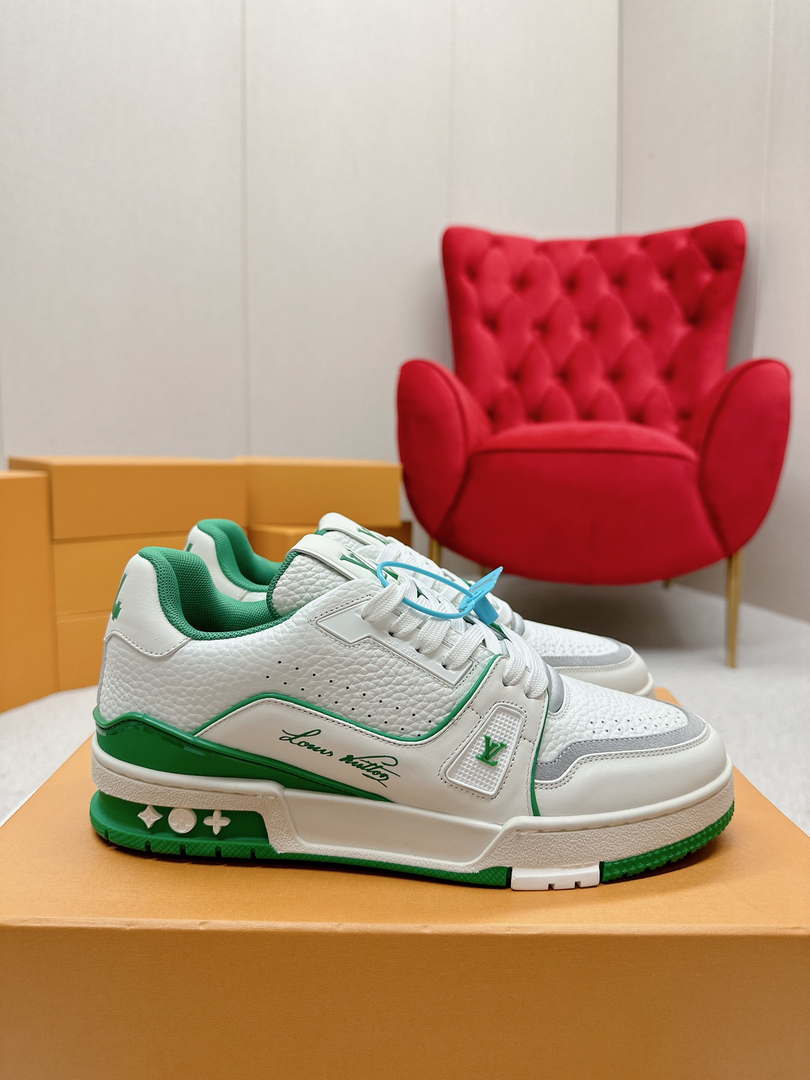 Louis Vuitton 1ABFAF Men Women's LV Trainer Sneaker L62459