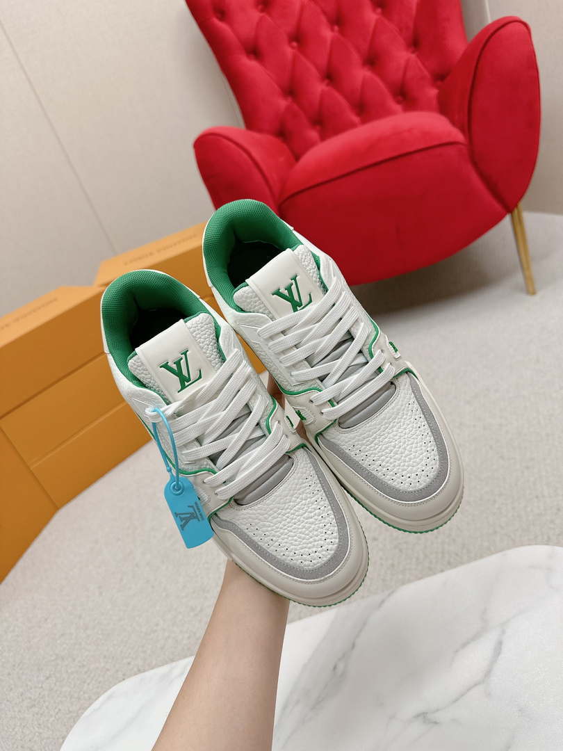 Louis Vuitton 1ABFAF Men Women's LV Trainer Sneaker L62459 - Fmale-Euro 35=US 4 - View 4