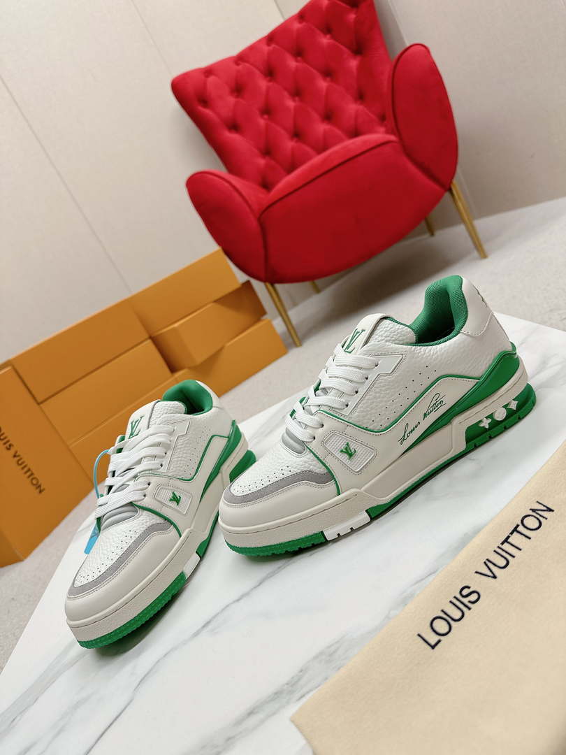 Louis Vuitton 1ABFAF Men Women's LV Trainer Sneaker L62459
