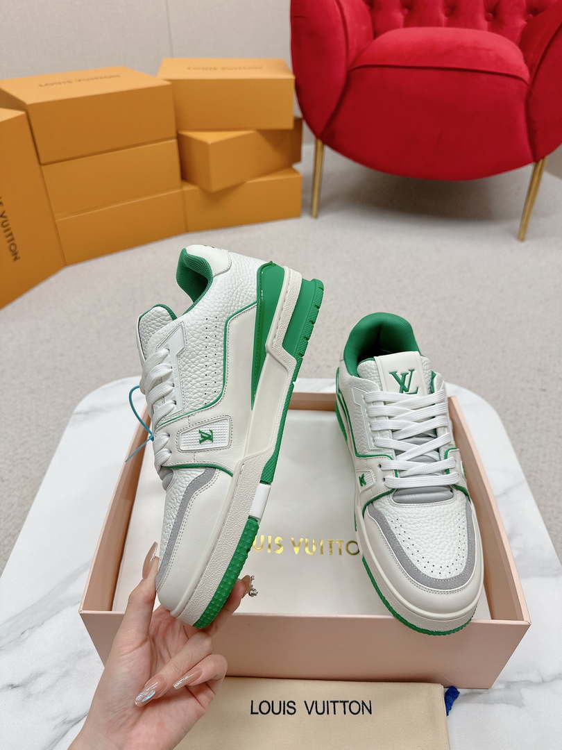 Louis Vuitton 1ABFAF Men Women's LV Trainer Sneaker L62459