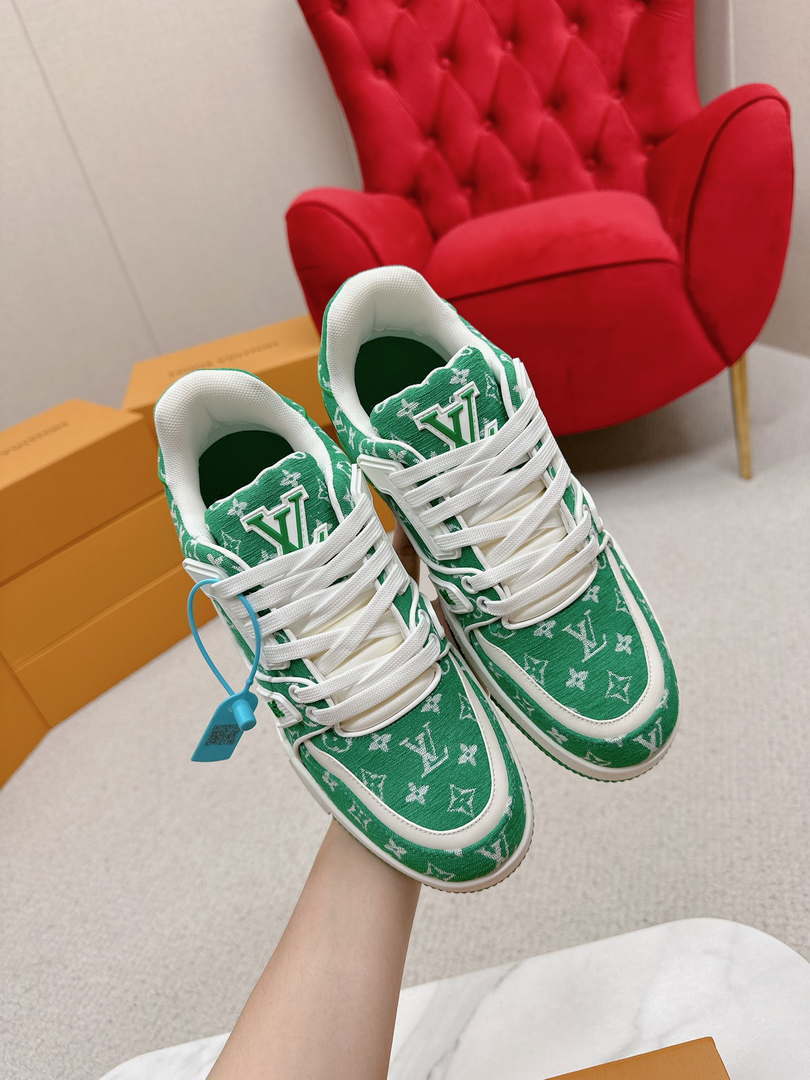 Louis Vuitton 1ABNJP Men Women's LV Trainer Sneaker L62479