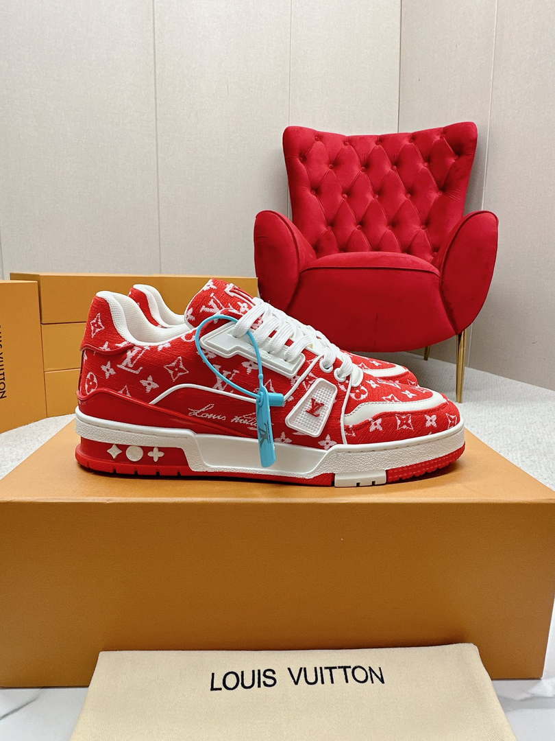 Louis Vuitton 1ABNJP Men Women's LV Trainer Sneaker L62480