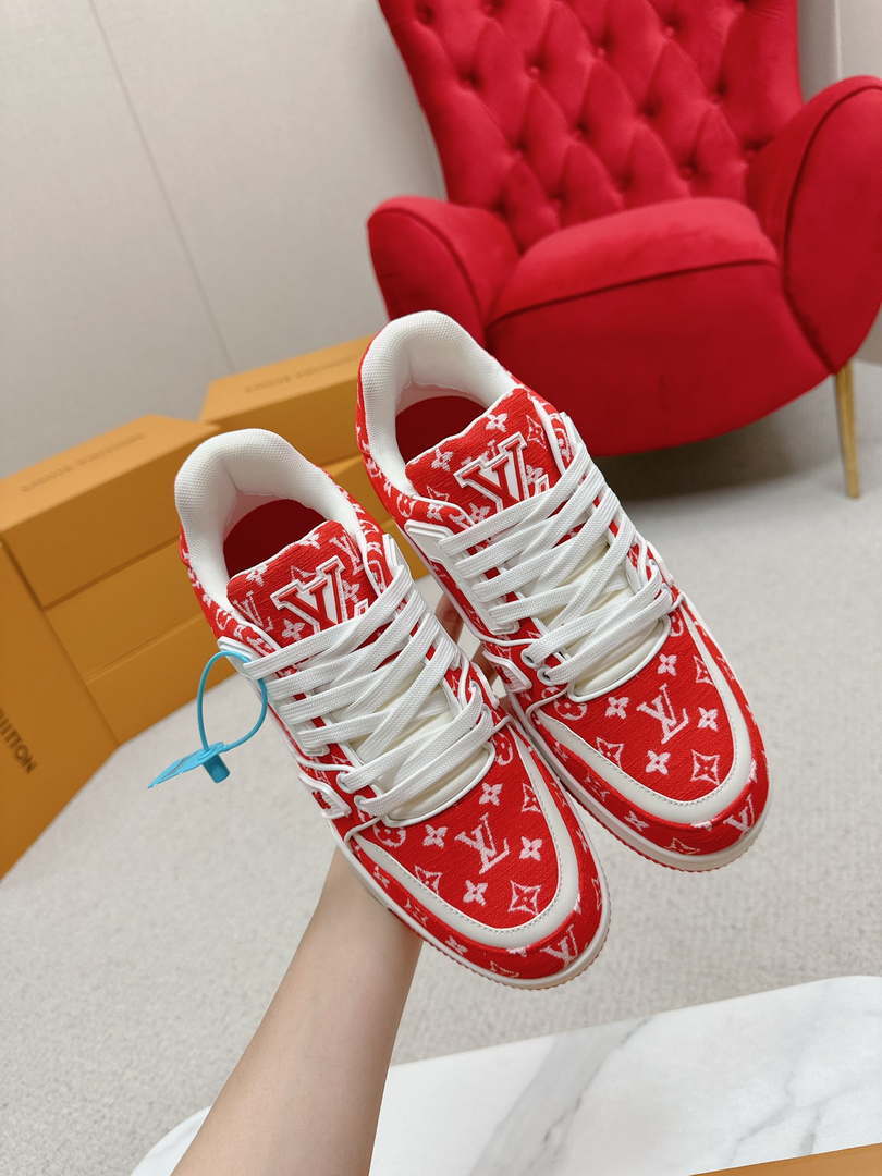 Louis Vuitton 1ABNJP Men Women's LV Trainer Sneaker L62480