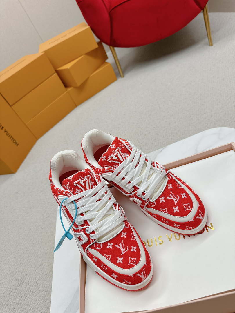 Louis Vuitton 1ABNJP Men Women's LV Trainer Sneaker L62480