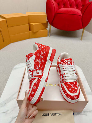 Louis Vuitton 1ABNJP Men Women's LV Trainer Sneaker L62480 - Fmale-Euro 35=US 4 - View 7