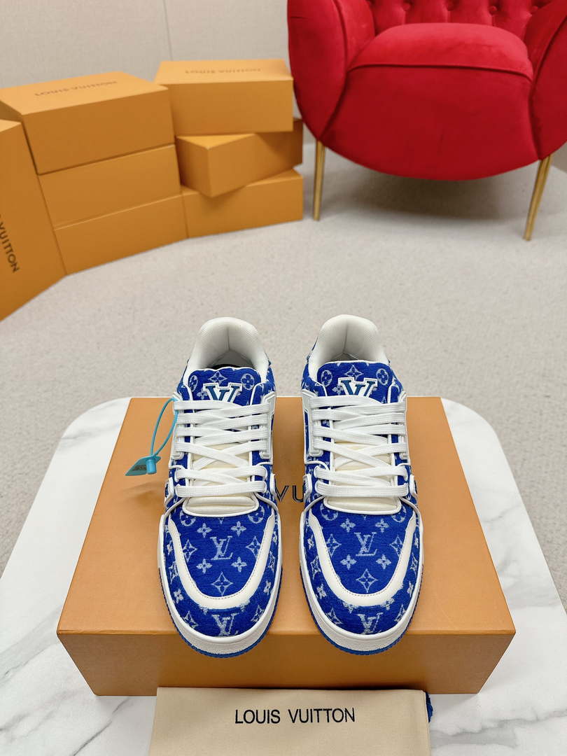 Louis Vuitton 1ABNJP Men Women's LV Trainer Sneaker L62481
