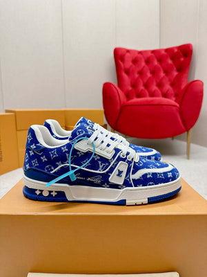 Louis Vuitton 1ABNJP Men Women's LV Trainer Sneaker L62481 - Fmale-Euro 35=US 4 - View 2