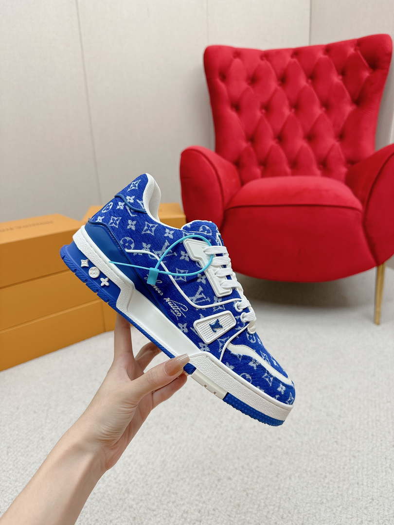 Louis Vuitton 1ABNJP Men Women's LV Trainer Sneaker L62481