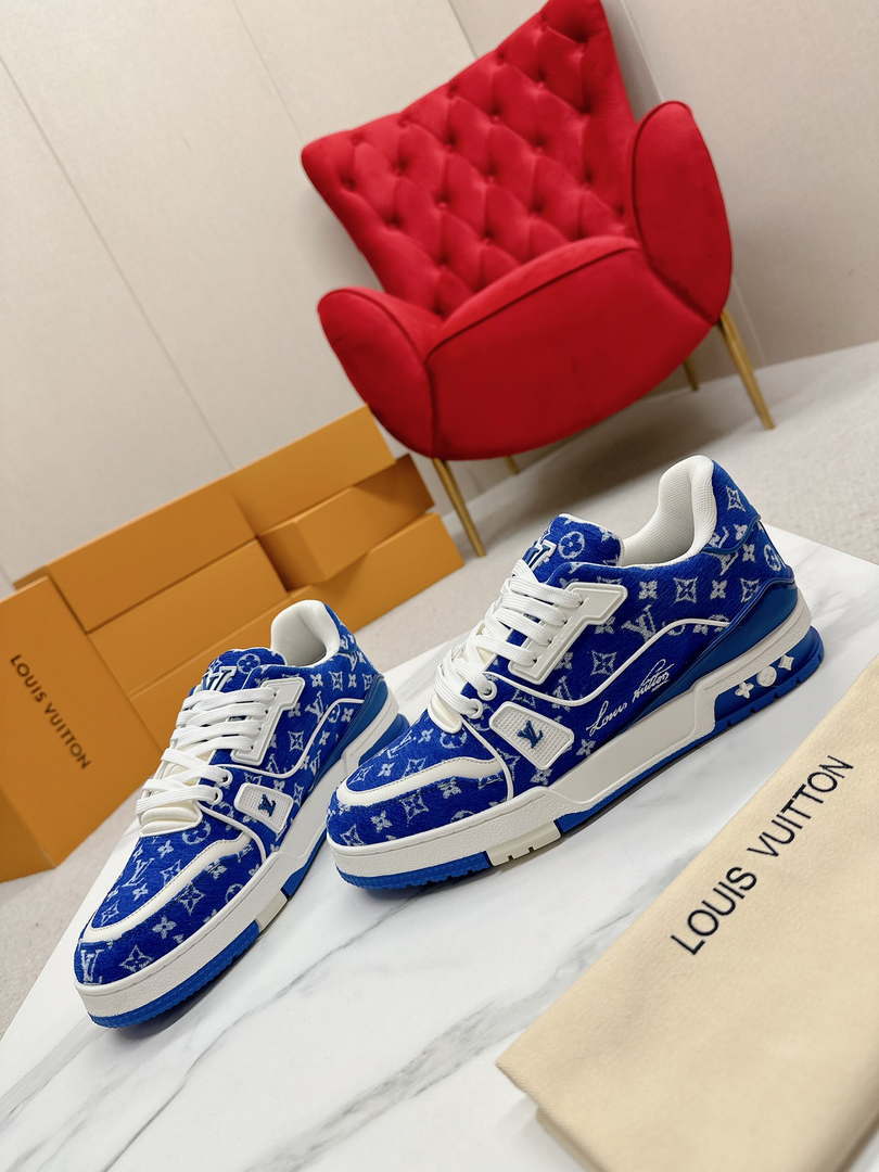 Louis Vuitton 1ABNJP Men Women's LV Trainer Sneaker L62481