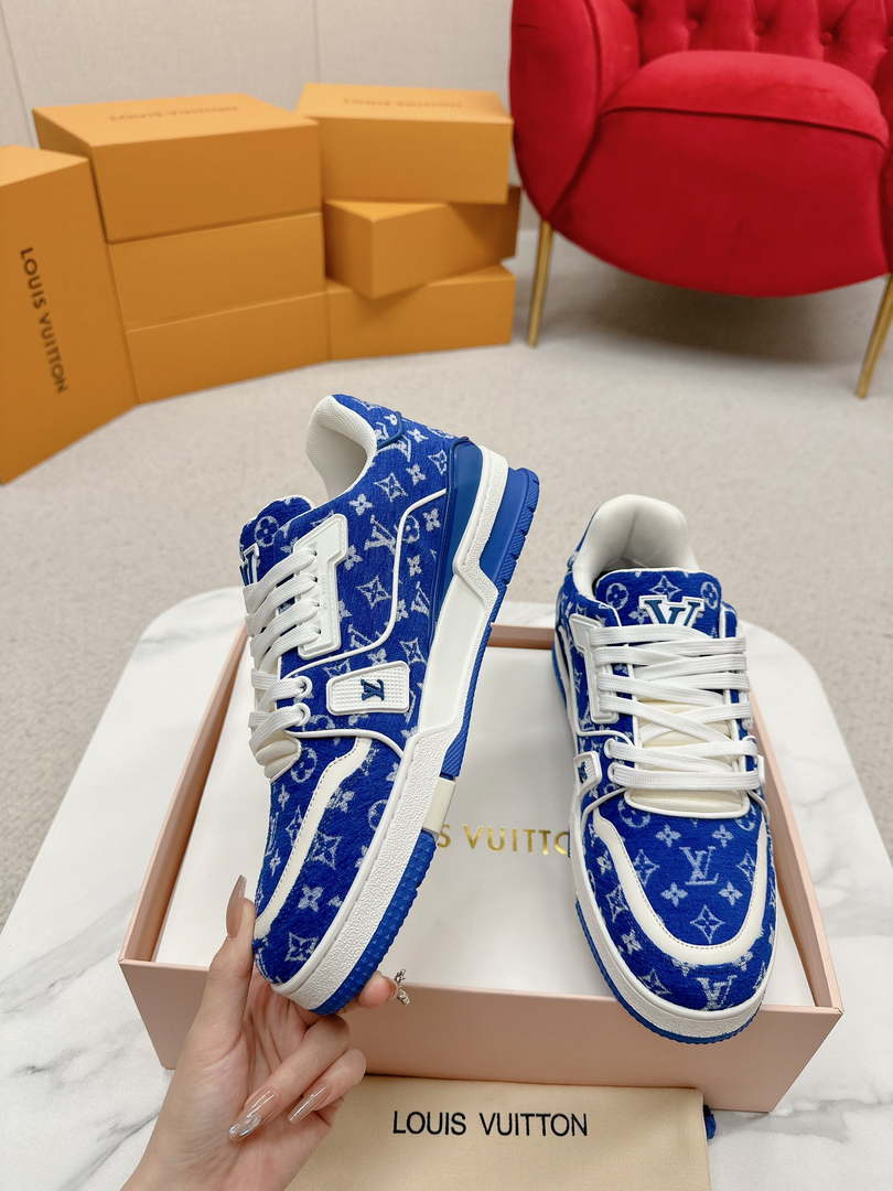 Louis Vuitton 1ABNJP Men Women's LV Trainer Sneaker L62481