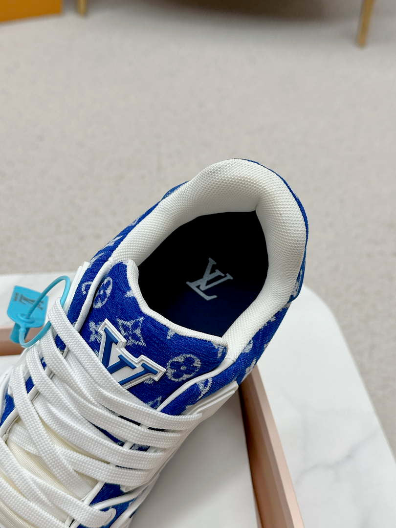 Louis Vuitton 1ABNJP Men Women's LV Trainer Sneaker L62481 - Fmale-Euro 35=US 4 - View 8