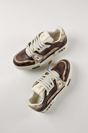 Louis Vuitton 1AC58D Men Women's LV Trainer Sneaker L62410 - Fmale-Euro 35=US 4 - View 1