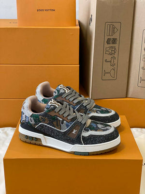 Louis Vuitton 1AC5AL Men Women's LV Trainer Sneaker L62400 - Fmale-Euro 35=US 4 - View 1