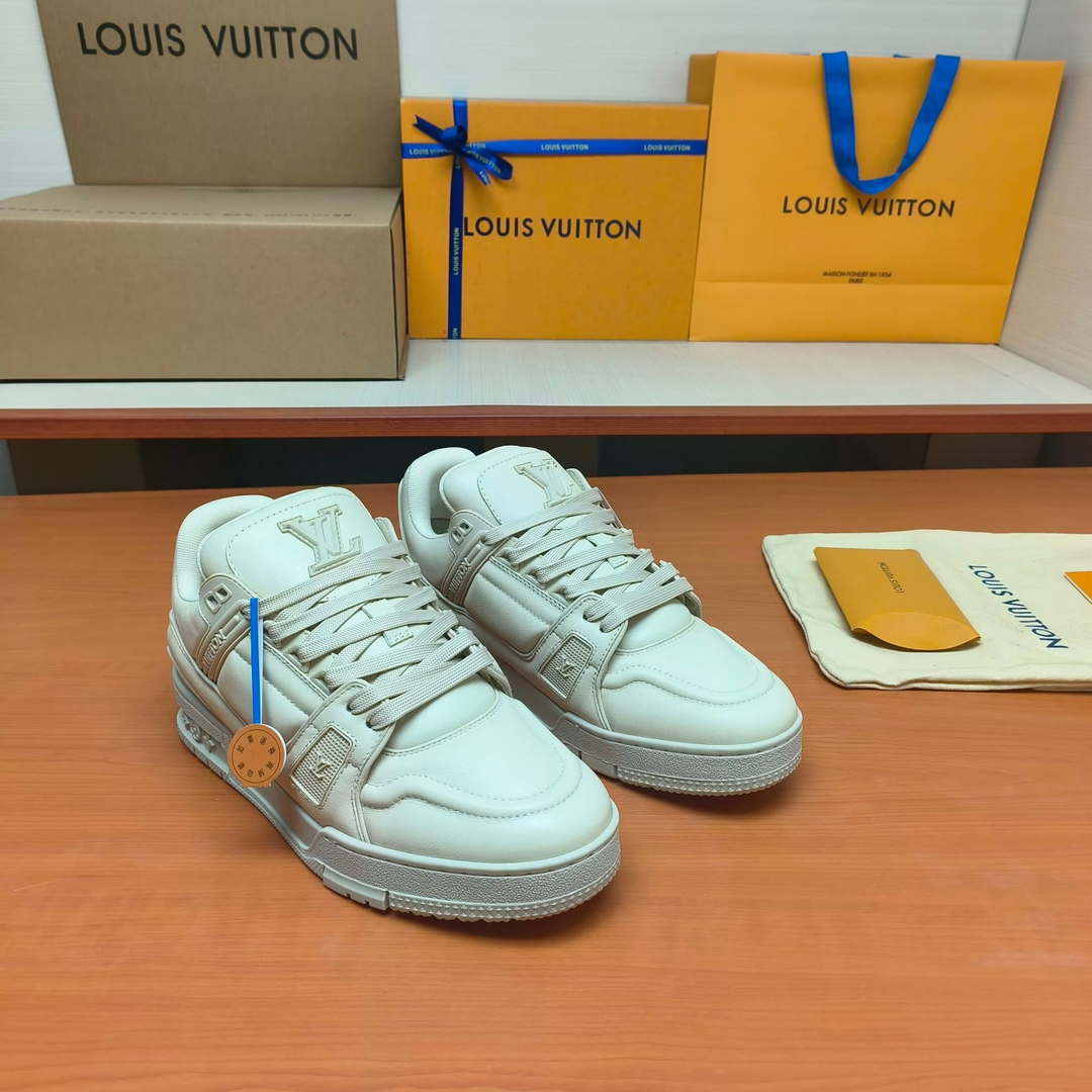 Louis Vuitton 1AC5C9 Men Women's LV Trainer Sneaker L62451 - Fmale-Euro 35=US 4 - View 1