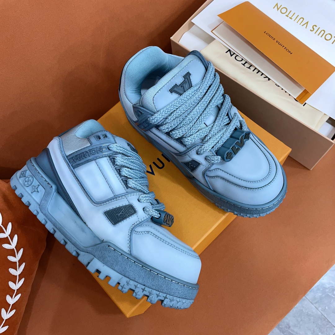 Louis Vuitton 1AC5C9 Men Women's LV Trainer Sneaker L62453 - Fmale-Euro 35=US 4 - View 2
