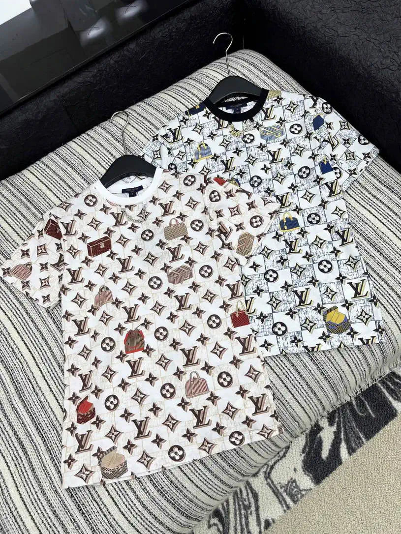 Louis Vuitton 1AHIZ2 Women Aquarelle Monogram Eyelet T-Shirt  L66495