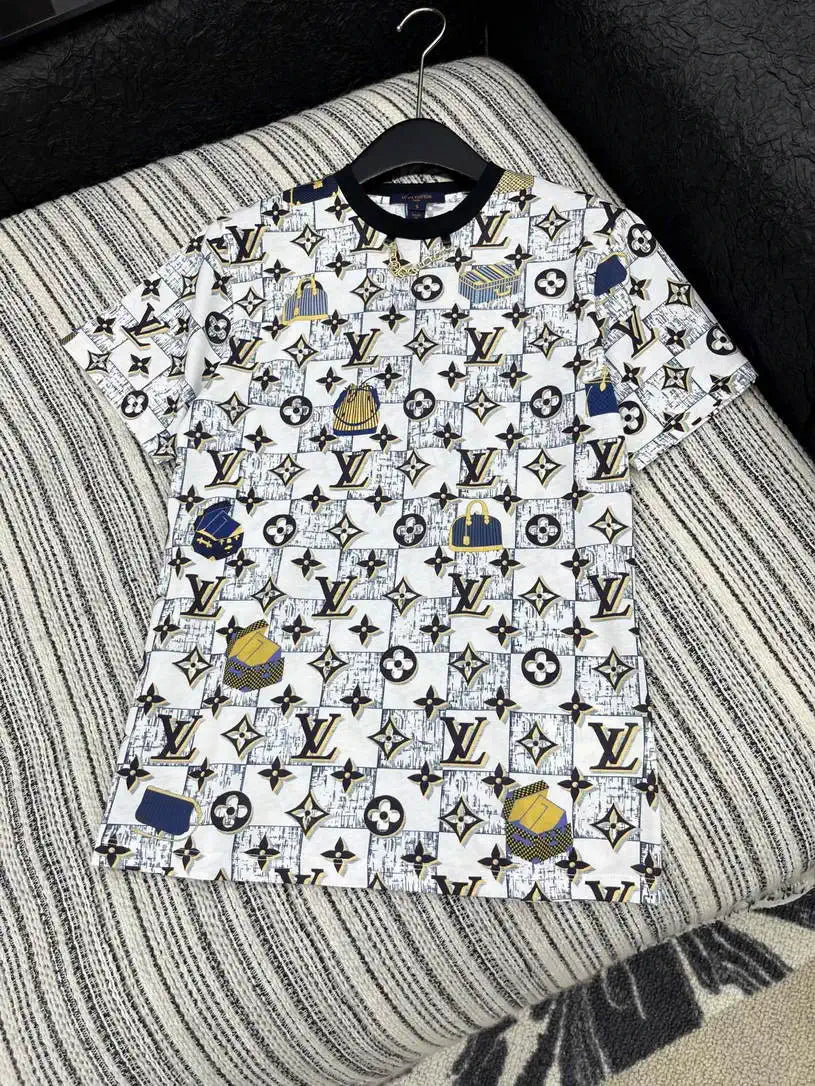 Louis Vuitton 1AHIZ2 Women Aquarelle Monogram Eyelet T-Shirt  L66495