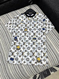 Louis Vuitton 1AHIZ2 Women Aquarelle Monogram Eyelet T-Shirt  L66495
